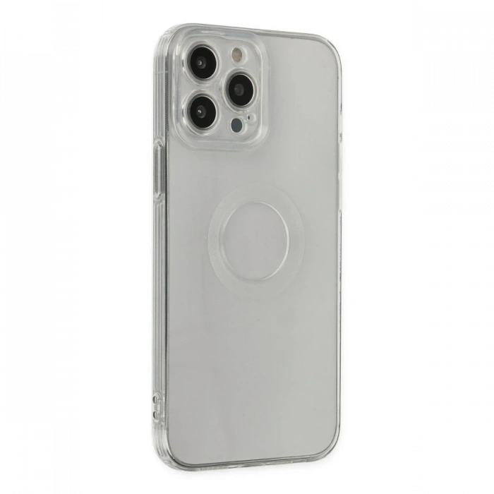 Newface iPhone 14 Pro Max Kılıf Santa Lens Silikon - Şeffaf