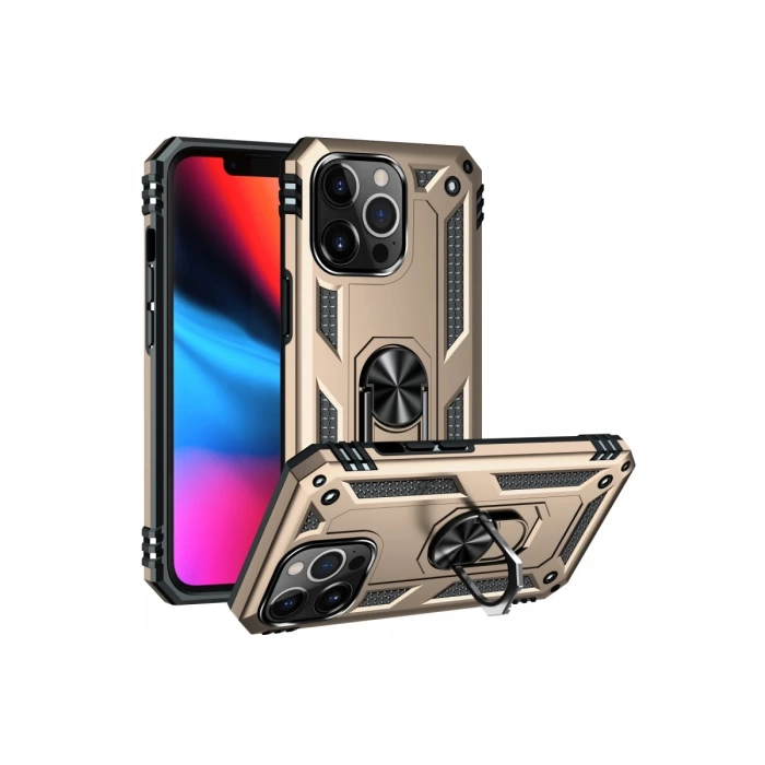 Newface iPhone 14 Pro Max Kılıf Sofya Yüzüklü Silikon Kapak