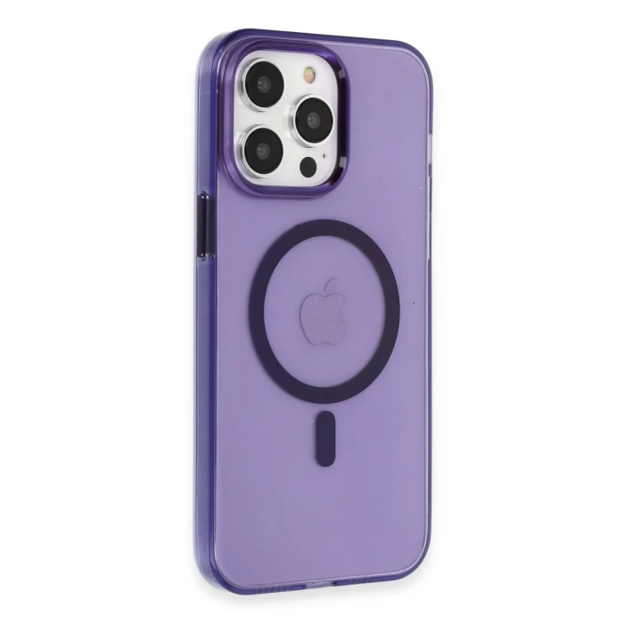 Newface iPhone 14 Pro Max Kılıf Tron Şeffaf Magsafe Kapak