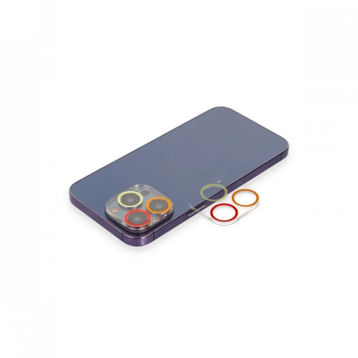 Newface iPhone 14 Pro Max Renkli Kamera Lens Koruma Cam
