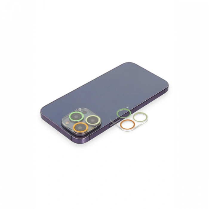 Newface iPhone 14 Pro Max Renkli Kamera Lens Koruma Cam