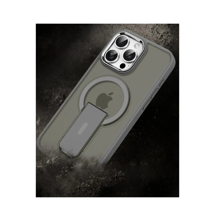 Newface iPhone 14 Pro Max Tork Magsafe Standlı Kapak - Lila