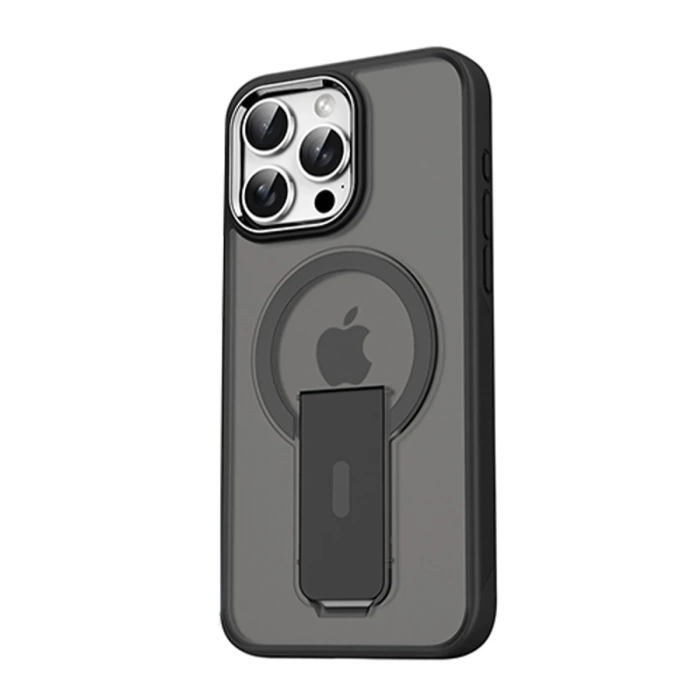 Newface iPhone 14 Pro Max Tork Magsafe Standlı Kapak - Siyah
