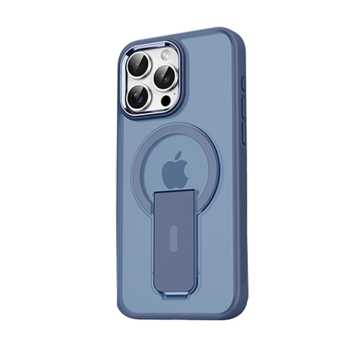 Newface iPhone 14 Pro Tork Magsafe Standlı Kapak - Lacivert
