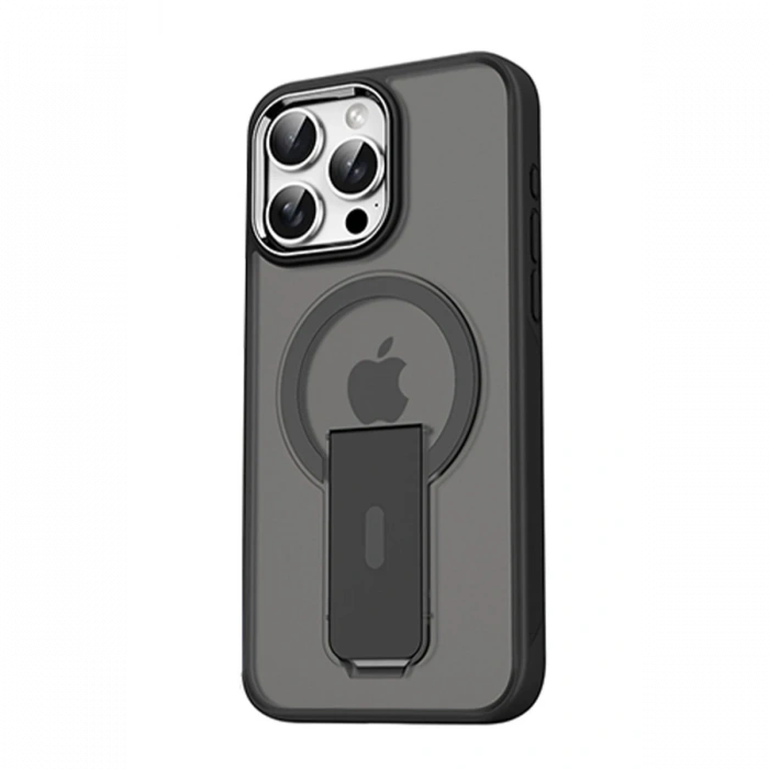 Newface iPhone 14 Pro Tork Magsafe Standlı Kapak - Siyah