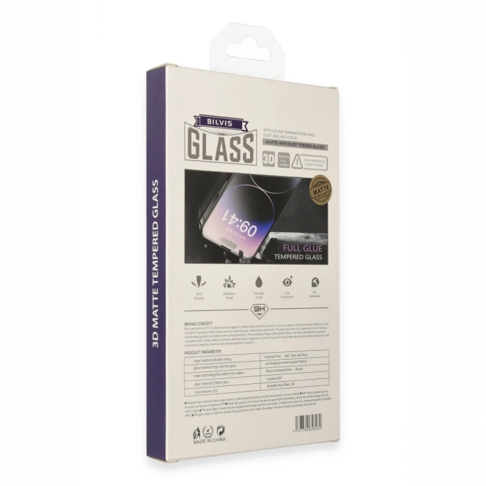 Newface iPhone 15 Bilvis 3D Mat Cam Ekran Koruyucu