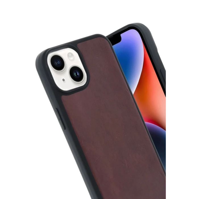 Newface iPhone 15 Kılıf Aras Deri Kapak