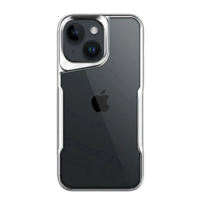 Newface iPhone 15 Kılıf Boyi Silikon Kapak - Gümüş