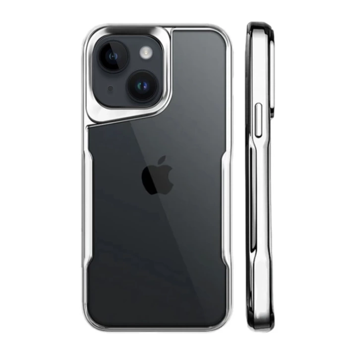 Newface iPhone 15 Kılıf Boyi Silikon Kapak - Gümüş