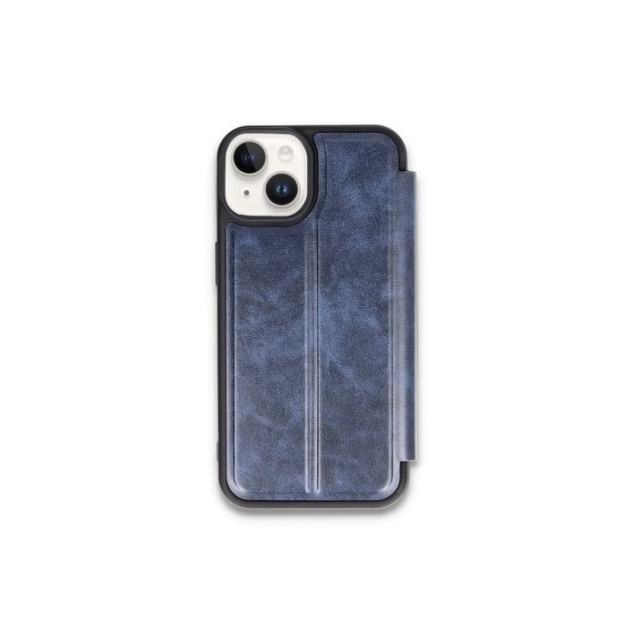 Newface iPhone 15 Kılıf Flip Cover - Lacivert