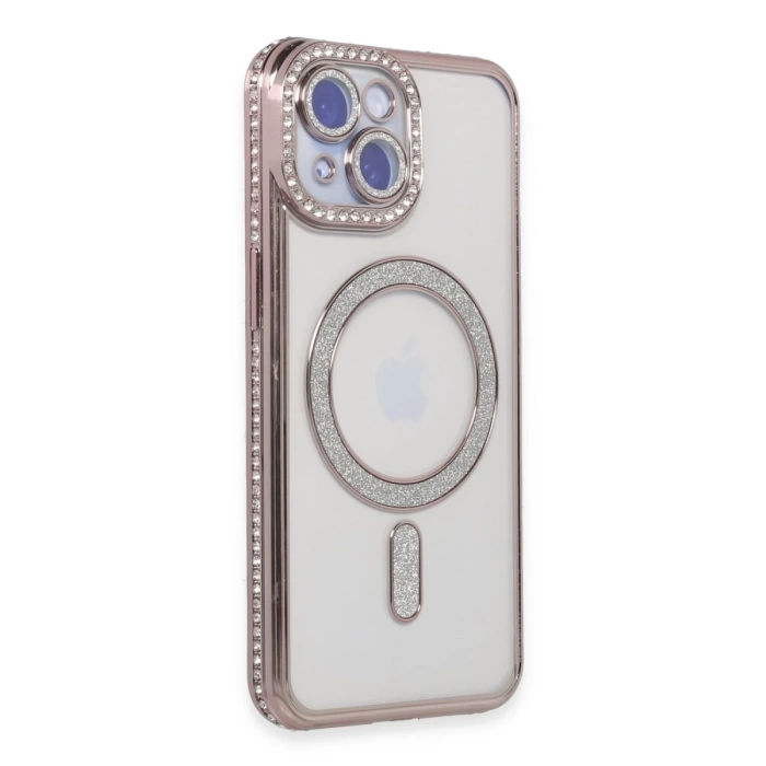 Newface iPhone 15 Kılıf Joke Simli Magneticsafe Kılıf