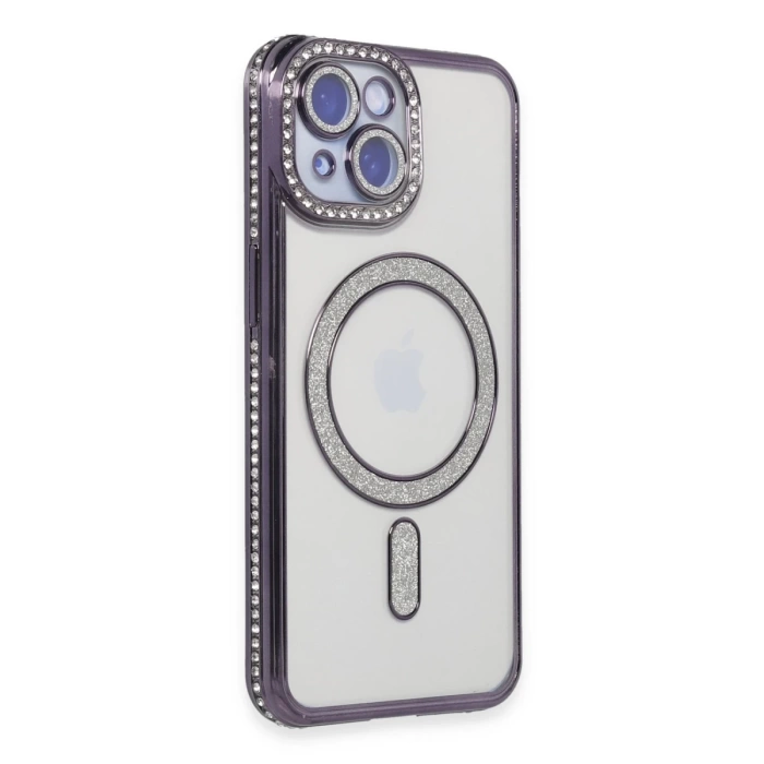 Newface iPhone 15 Kılıf Joke Simli Magneticsafe Kılıf