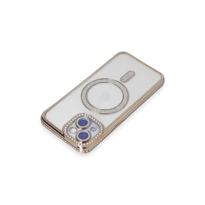 Newface iPhone 15 Kılıf Joke Simli Magneticsafe Kılıf
