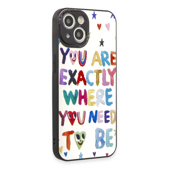 Newface iPhone 15 Kılıf Mirror Desenli Kapak