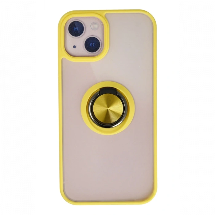 Newface iPhone 15 Kılıf Montreal Yüzüklü Silikon Kapak