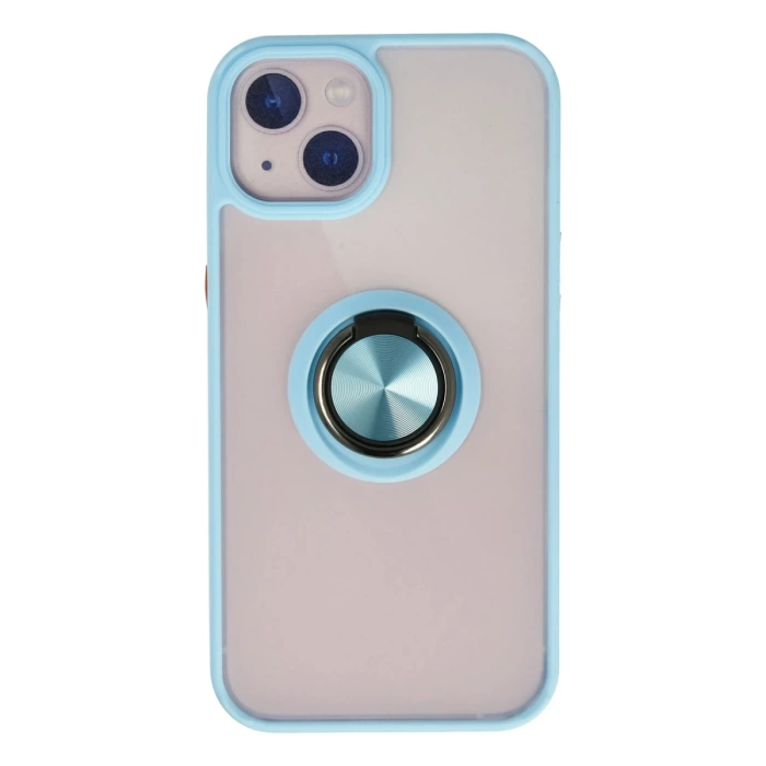 Newface iPhone 15 Kılıf Montreal Yüzüklü Silikon Kapak