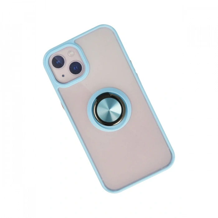 Newface iPhone 15 Kılıf Montreal Yüzüklü Silikon Kapak