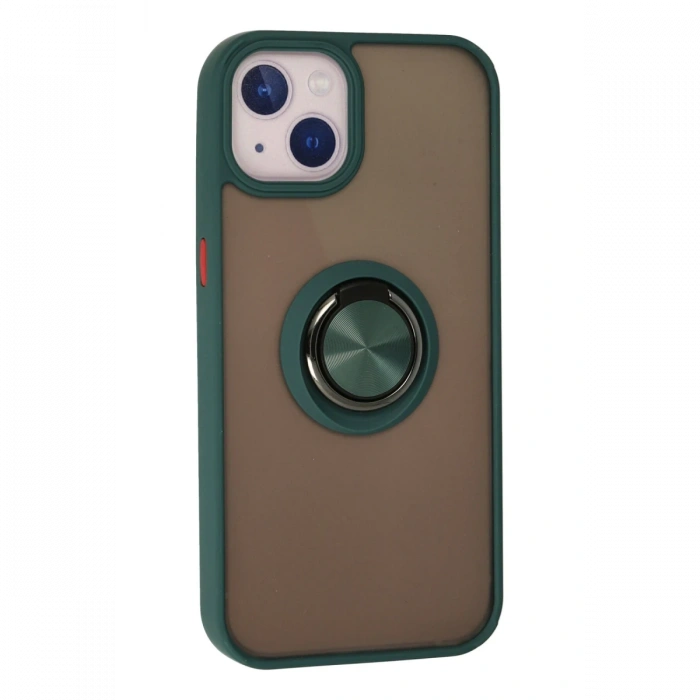 Newface iPhone 15 Kılıf Montreal Yüzüklü Silikon Kapak