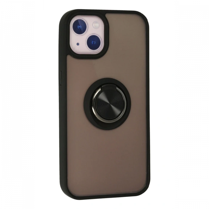 Newface iPhone 15 Kılıf Montreal Yüzüklü Silikon Kapak