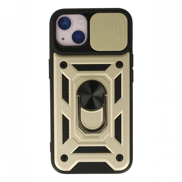 Newface iPhone 15 Kılıf Pars Lens Yüzüklü Silikon