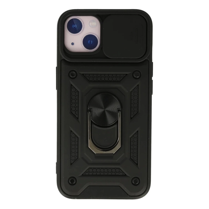 Newface iPhone 15 Kılıf Pars Lens Yüzüklü Silikon