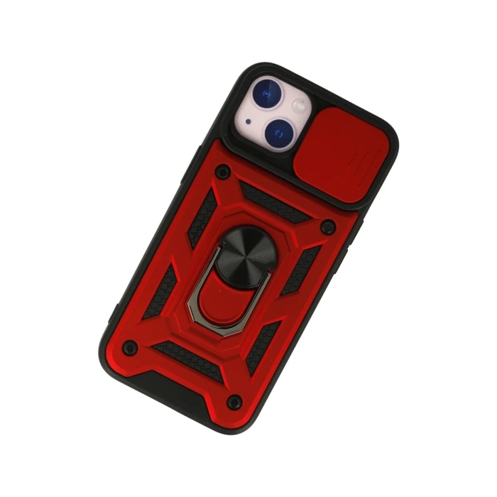 Newface iPhone 15 Kılıf Pars Lens Yüzüklü Silikon