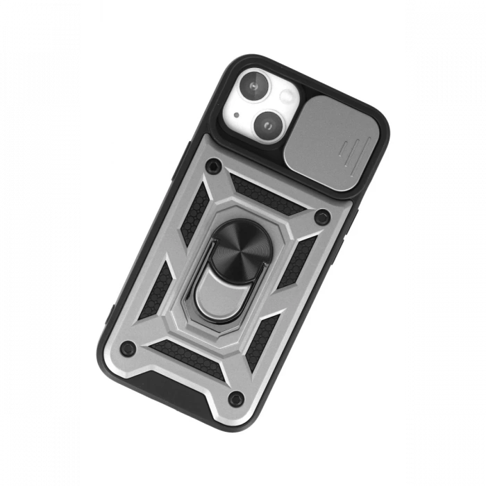 Newface iPhone 15 Kılıf Pars Lens Yüzüklü Silikon