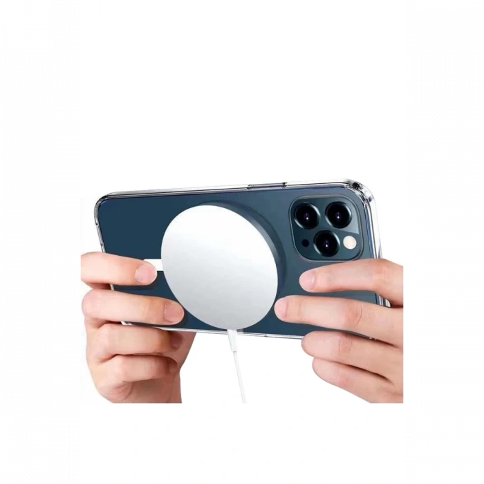 iPhone 15 Kılıf Pc Real Magsafe Kapak - Şeffaf