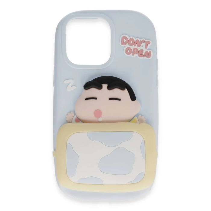 Newface iPhone 15 Kılıf Poky Karakter Silikon Kapak - Desen 3
