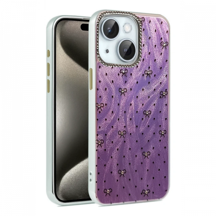 Newface iPhone 15 Plus Kılıf Blade Aynalı Desenli Kapak