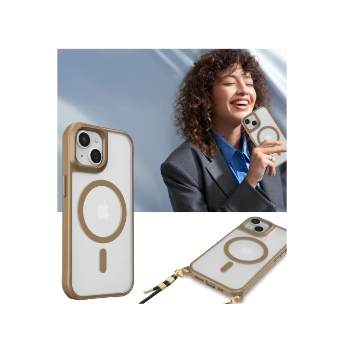Newface iPhone 15 Plus Kılıf Enka Magsafe Silikon Kılıf