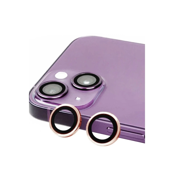 Newface iPhone 15 Plus Raze Metal Kamera Lens - Pembe