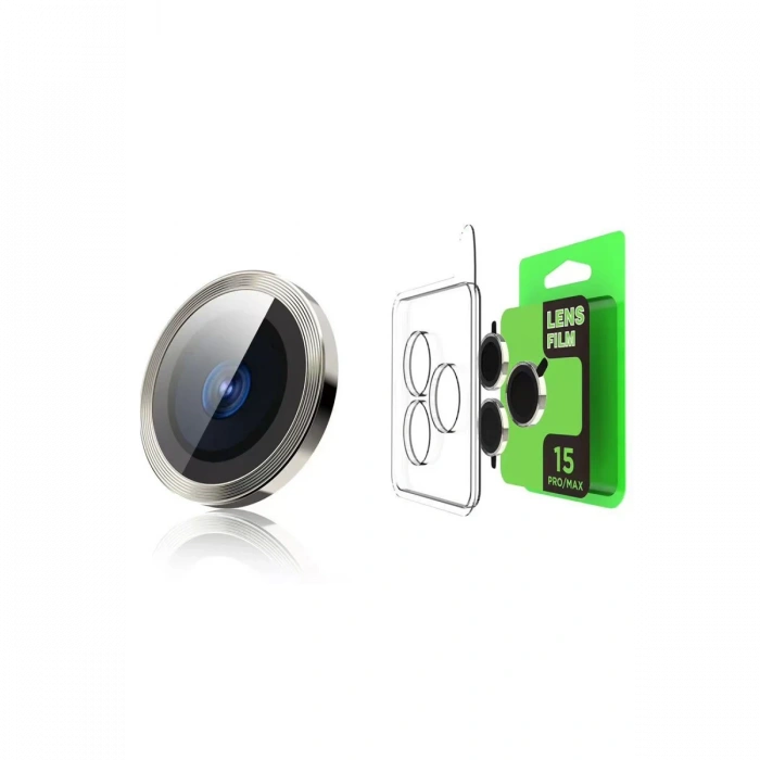 Newface iPhone 15 Plus Raze Metal Kamera Lens - Pembe
