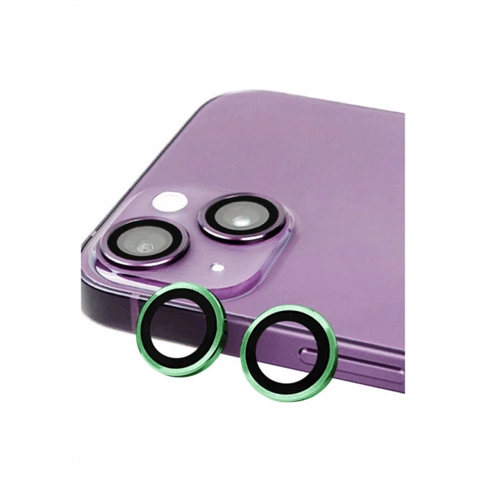 Newface iPhone 15 Plus Raze Metal Kamera Lens - Yeşil