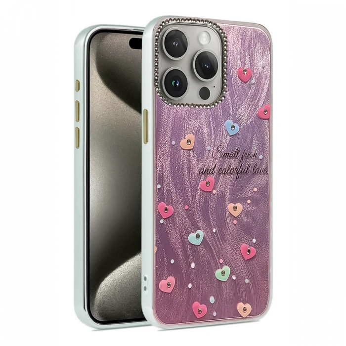 Newface iPhone 15 Pro Kılıf Blade Aynalı Desenli Kapak