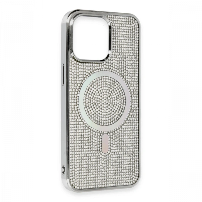 Newface iPhone 15 Pro Kılıf Diamond Magsafe Kapak