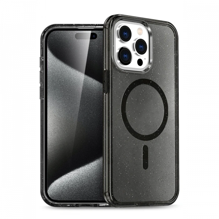 Newface iPhone 15 Pro Kılıf Glow Magsafe Kapak - Siyah