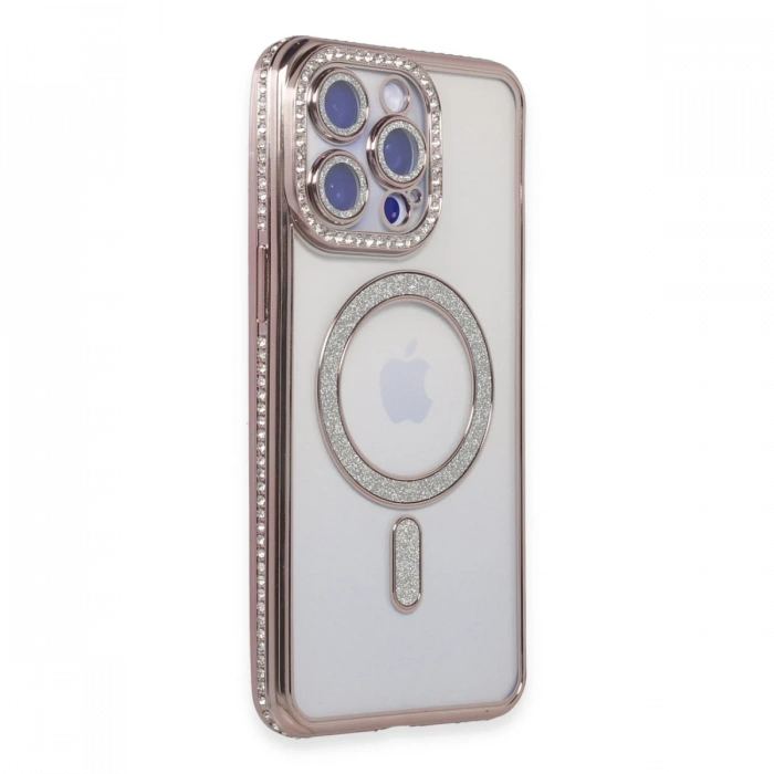 Newface iPhone 15 Pro Kılıf Joke Simli Magneticsafe Kılıf