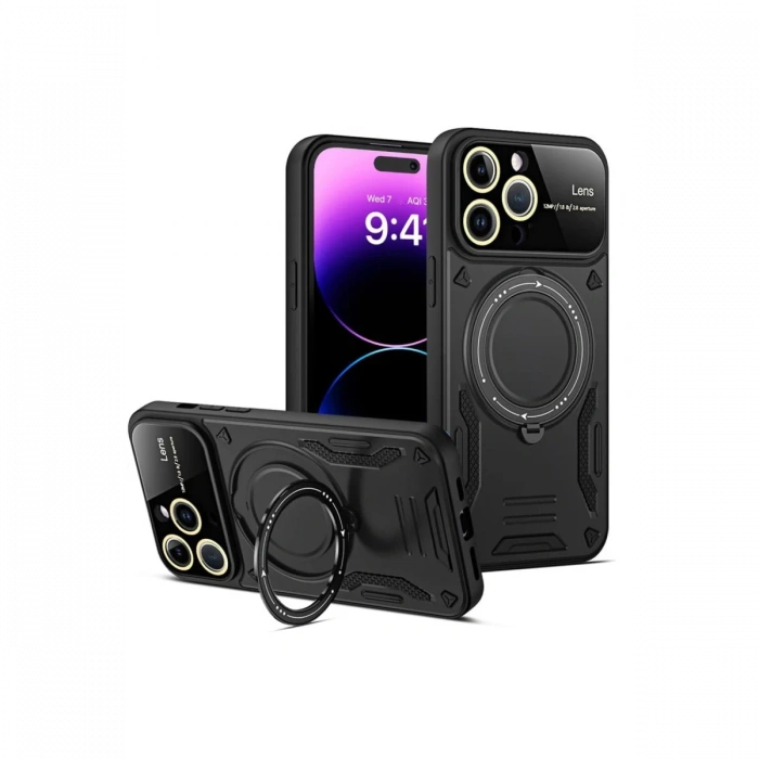 iPhone 15 Pro Kılıf Joy Lens Standlı Kapak