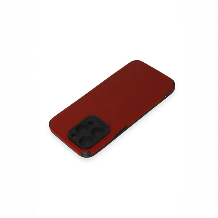 Newface iPhone 15 Pro Kılıf Loop Deri Silikon - Kırmızı