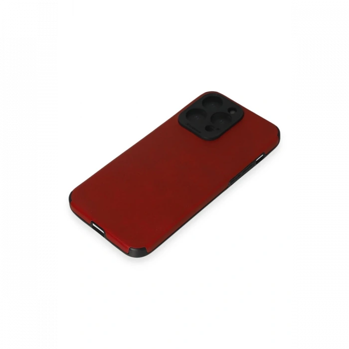 Newface iPhone 15 Pro Kılıf Loop Deri Silikon - Kırmızı
