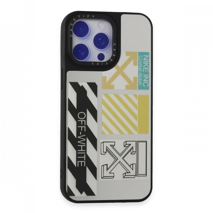 Newface iPhone 15 Pro Kılıf Mirror Desenli Kapak