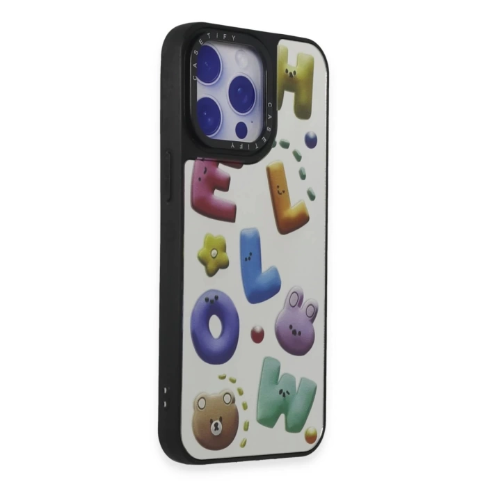 Newface iPhone 15 Pro Kılıf Mirror Desenli Kapak
