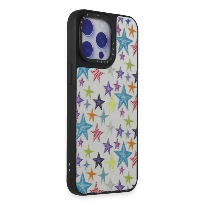 Newface iPhone 15 Pro Kılıf Mirror Desenli Kapak
