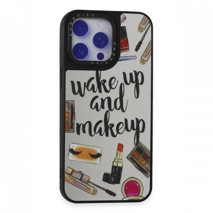 Newface iPhone 15 Pro Kılıf Mirror Desenli Kapak