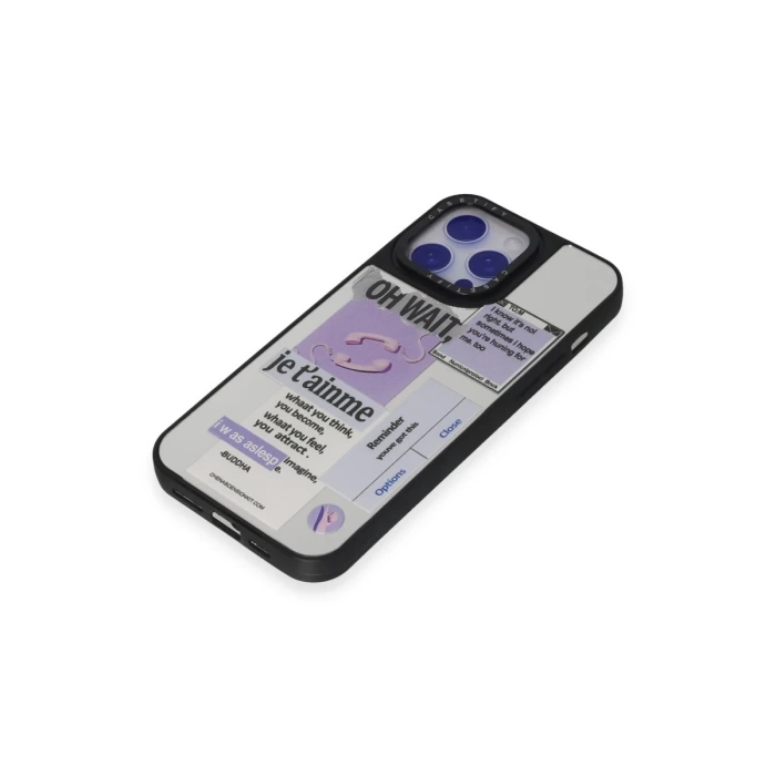 Newface iPhone 15 Pro Kılıf Mirror Desenli Kapak