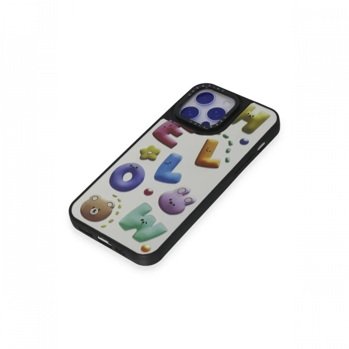 Newface iPhone 15 Pro Kılıf Mirror Desenli Kapak