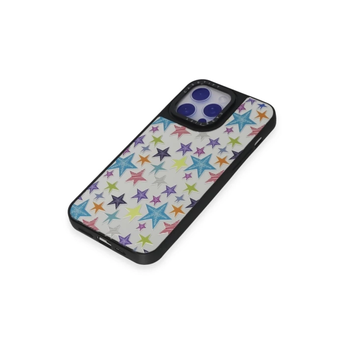 Newface iPhone 15 Pro Kılıf Mirror Desenli Kapak