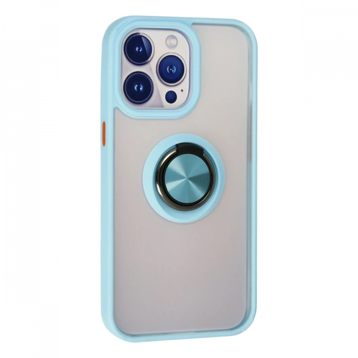 Newface iPhone 15 Pro Kılıf Montreal Yüzüklü Silikon Kapak