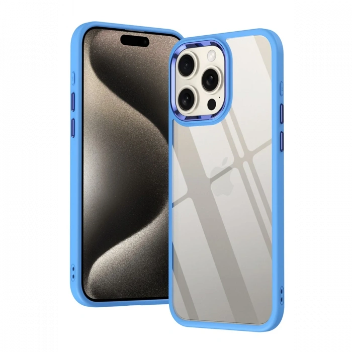 Newface iPhone 15 Pro Kılıf Power Silikon - Mavi